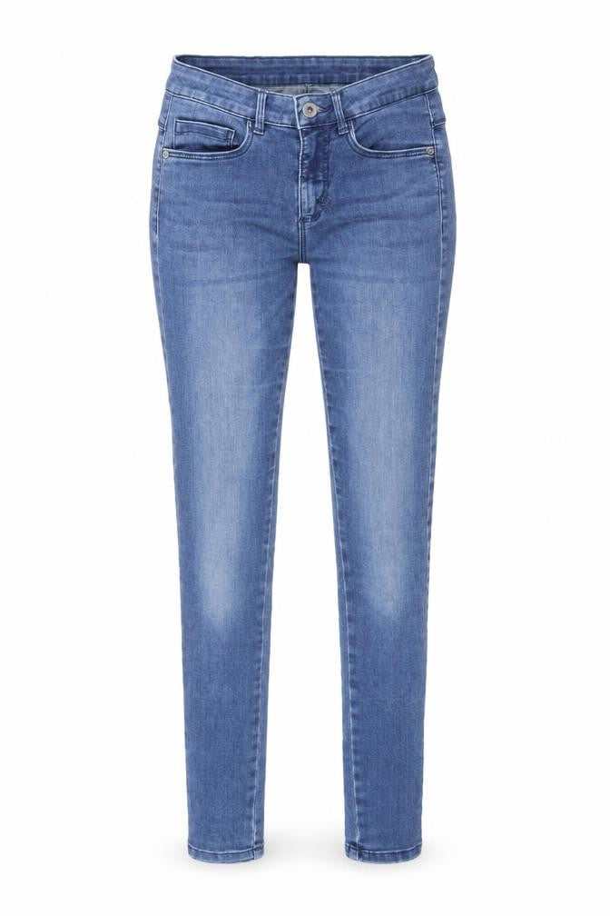 Marks and Spencer Womens Blue Cotton Skinny Jeans Size 4 L29.5 in Regular Zip
