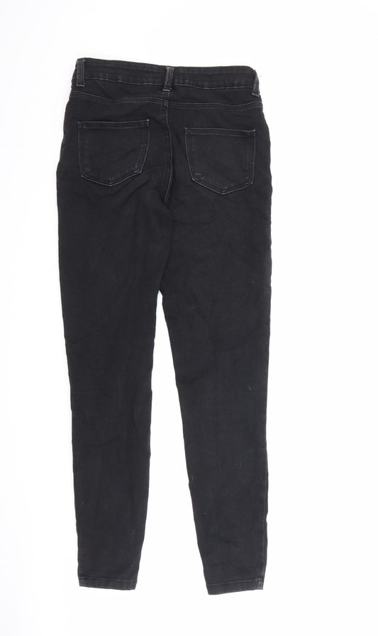 Denim & Co. Womens Black Cotton Skinny Jeans Size 8 L32 in Regular Zip