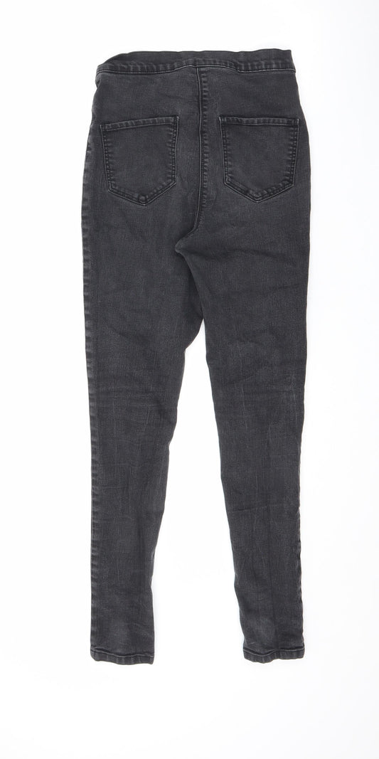 Nutmeg Womens Black Cotton Skinny Jeans Size 10 L27 in Regular Zip