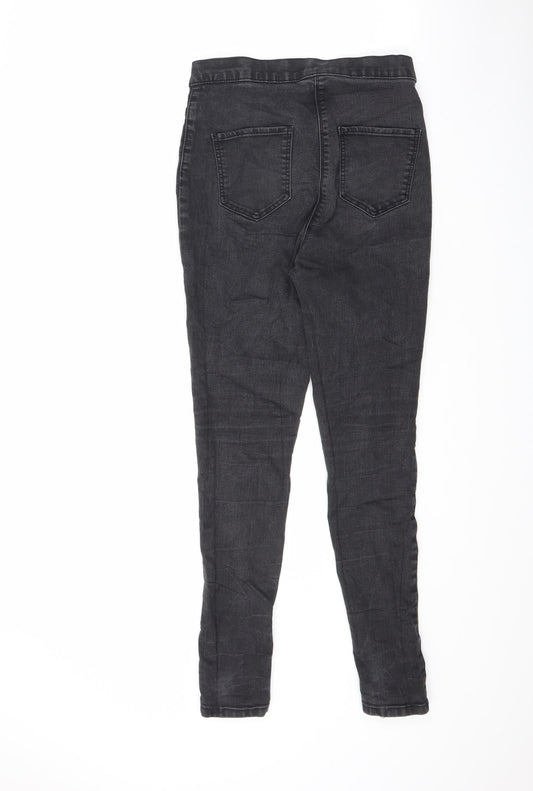 Nutmeg Womens Black Cotton Skinny Jeans Size 10 L27 in Regular Zip