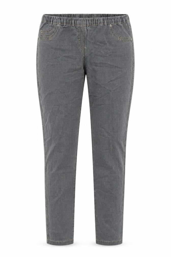 Front view of Red Herring women’s grey cotton jegging jeans, size UK 14, 29-inch leg regular