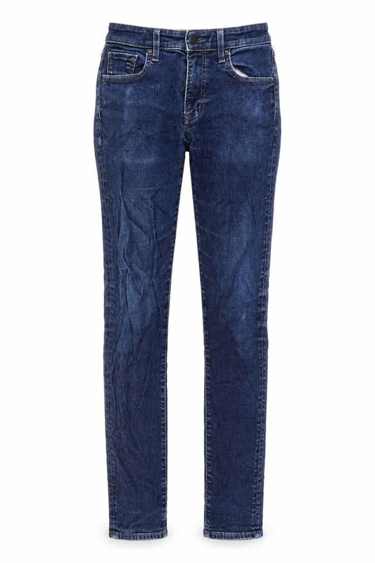 Uniqlo Womens Blue Cotton Skinny Jeans Size 26 in L32 in Regular Button