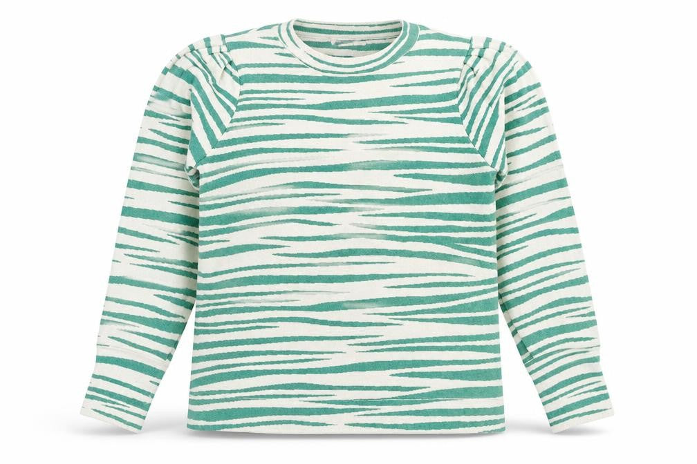 Gallerygre Womens Green Round Neck Animal Print Viscose Pullover Jumper Size M