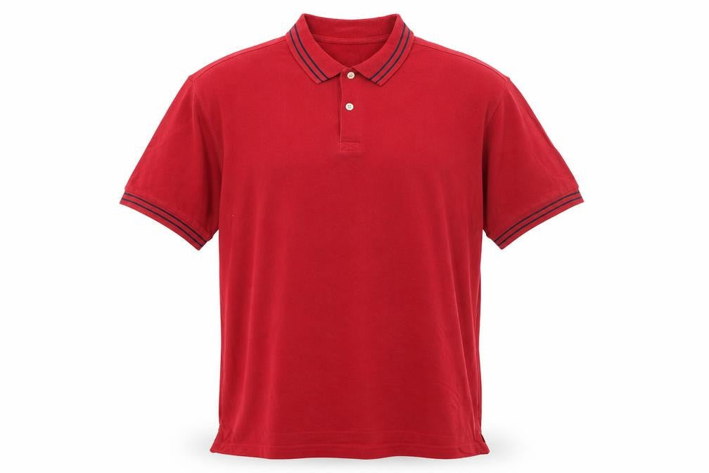 ITEMS Mens Red Cotton Polo Size XL Collared Button