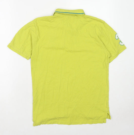 US Polo Assn. Womens Green Cotton Basic Polo Size 18 Collared