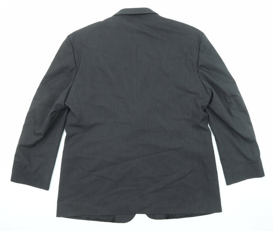 Haggar Mens Black Polyester Jacket Suit Jacket Size 46 Regular