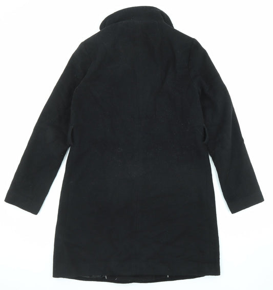Gap Womens Black Overcoat Coat Size S Button