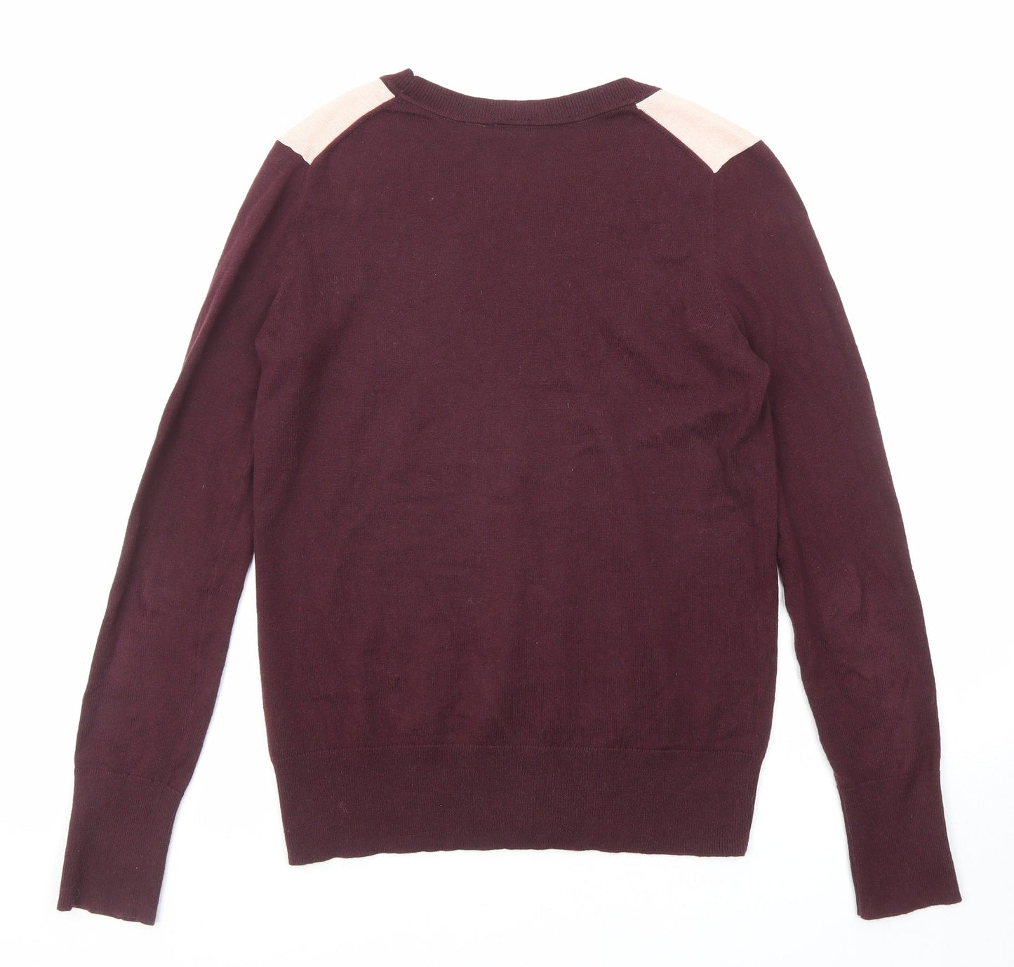Gap Womens Purple Round Neck Cotton Pullover Jumper Size XS