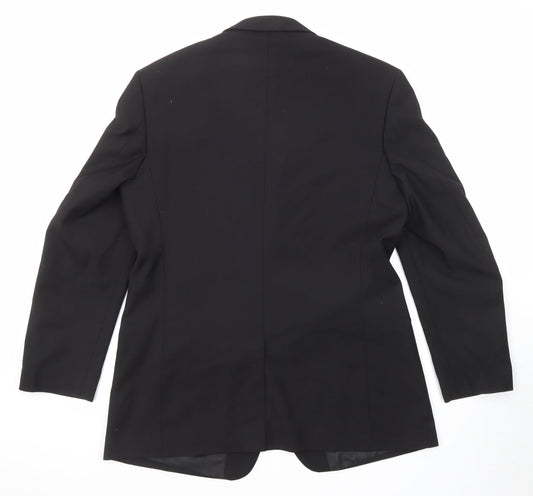 You Essential Mens Black Polyester Jacket Suit Jacket Size 42 Regular