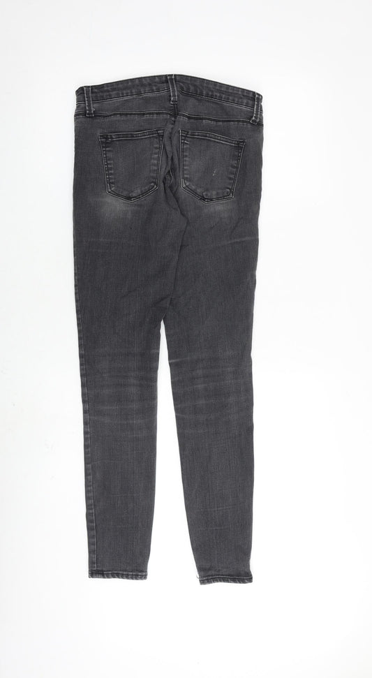 Gap Womens Grey Cotton Skinny Jeans Size S L29 in Regular Zip