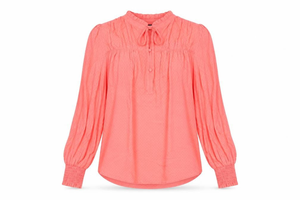 Marks and Spencer Womens Pink Viscose Basic Blouse Size 6 Crew Neck