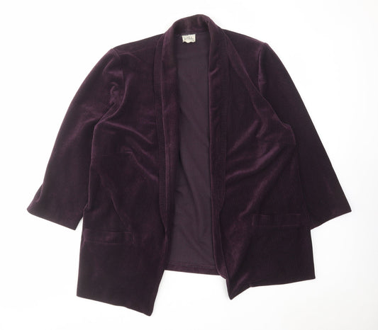 Toddy Womens Purple Jacket Blazer Size 18