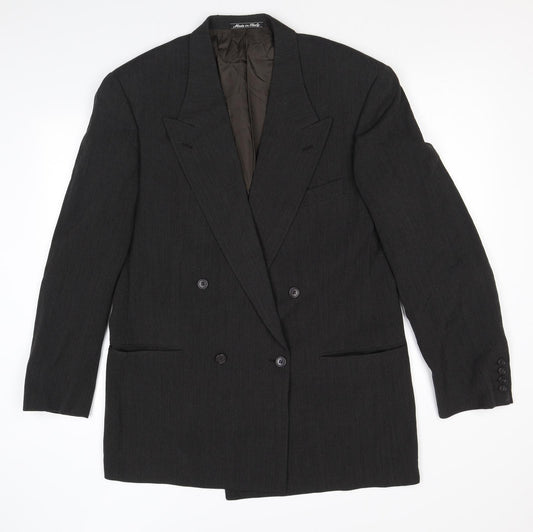 Marks and Spencer Mens Black Wool Jacket Suit Jacket Size 42 Regular