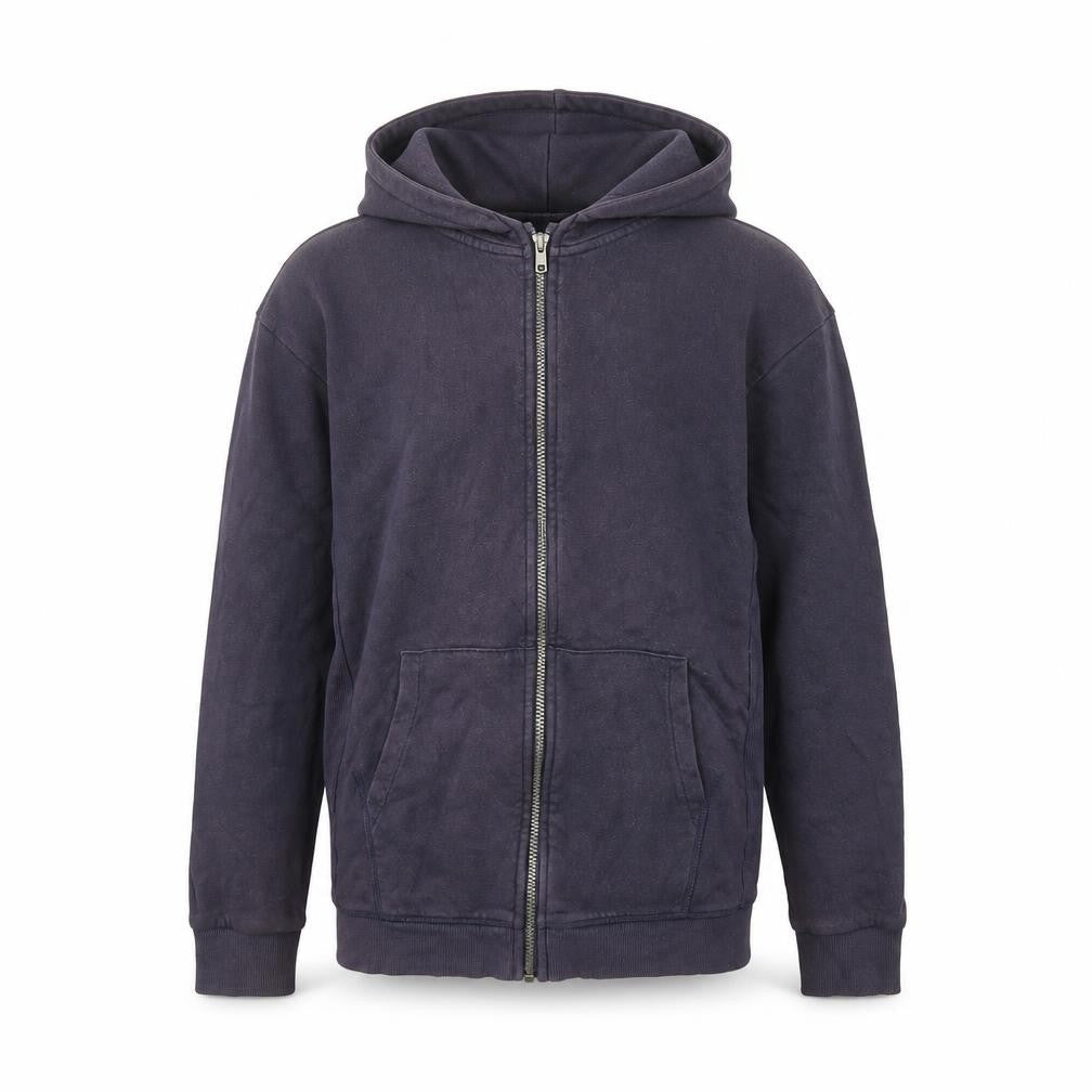 Marks and Spencer Boys Blue Cotton Full Zip Hoodie Size 12-13 Years Zip