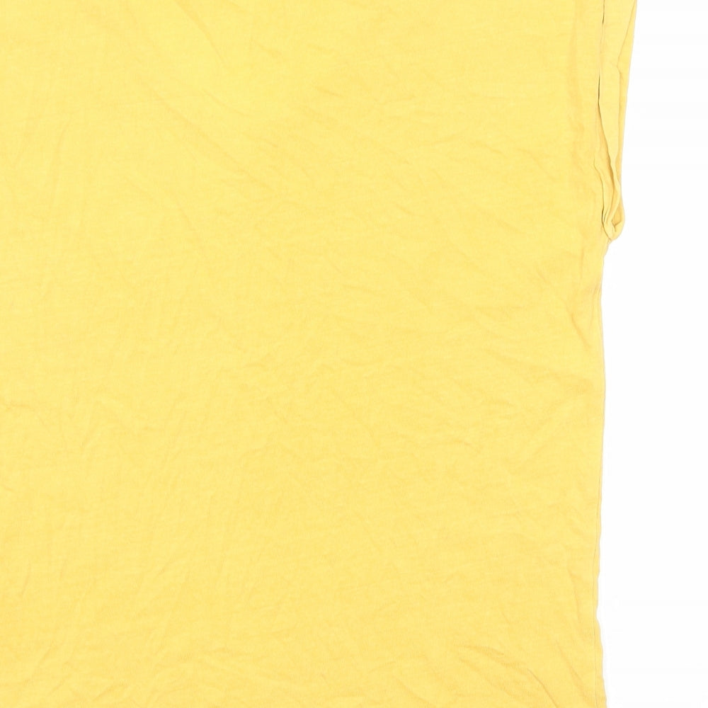Gap Womens Yellow Cotton Basic Tank Size S Scoop Neck