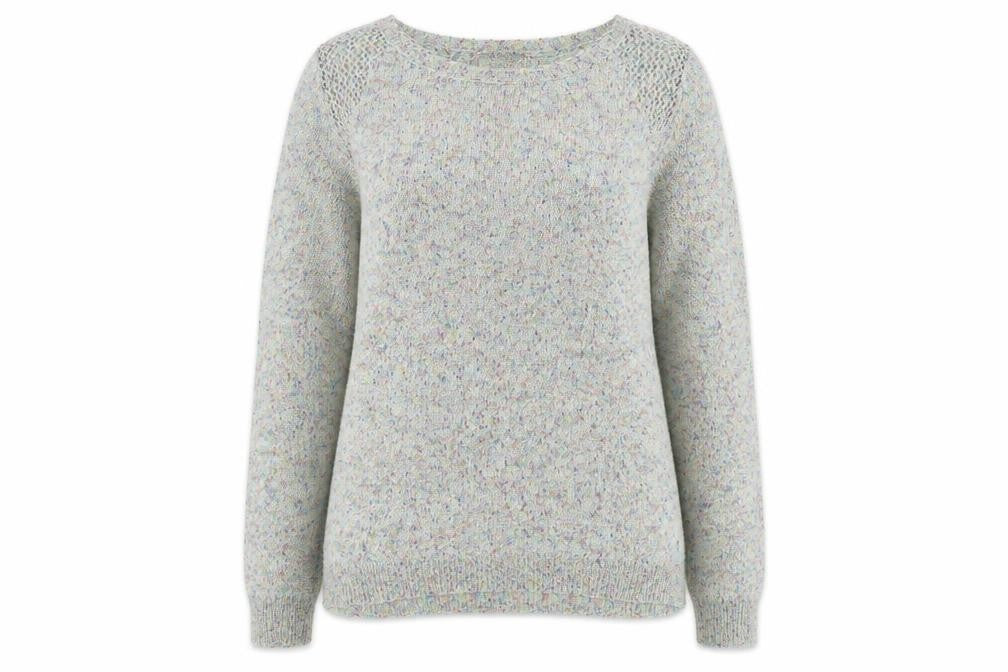 Marks and Spencer Womens Grey Round Neck Polyester Pullover Jumper Size 16