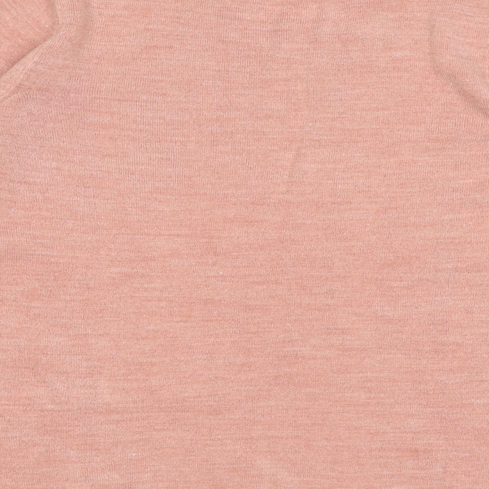 Marks and Spencer Womens Pink Round Neck Acrylic Pullover Jumper Size 12