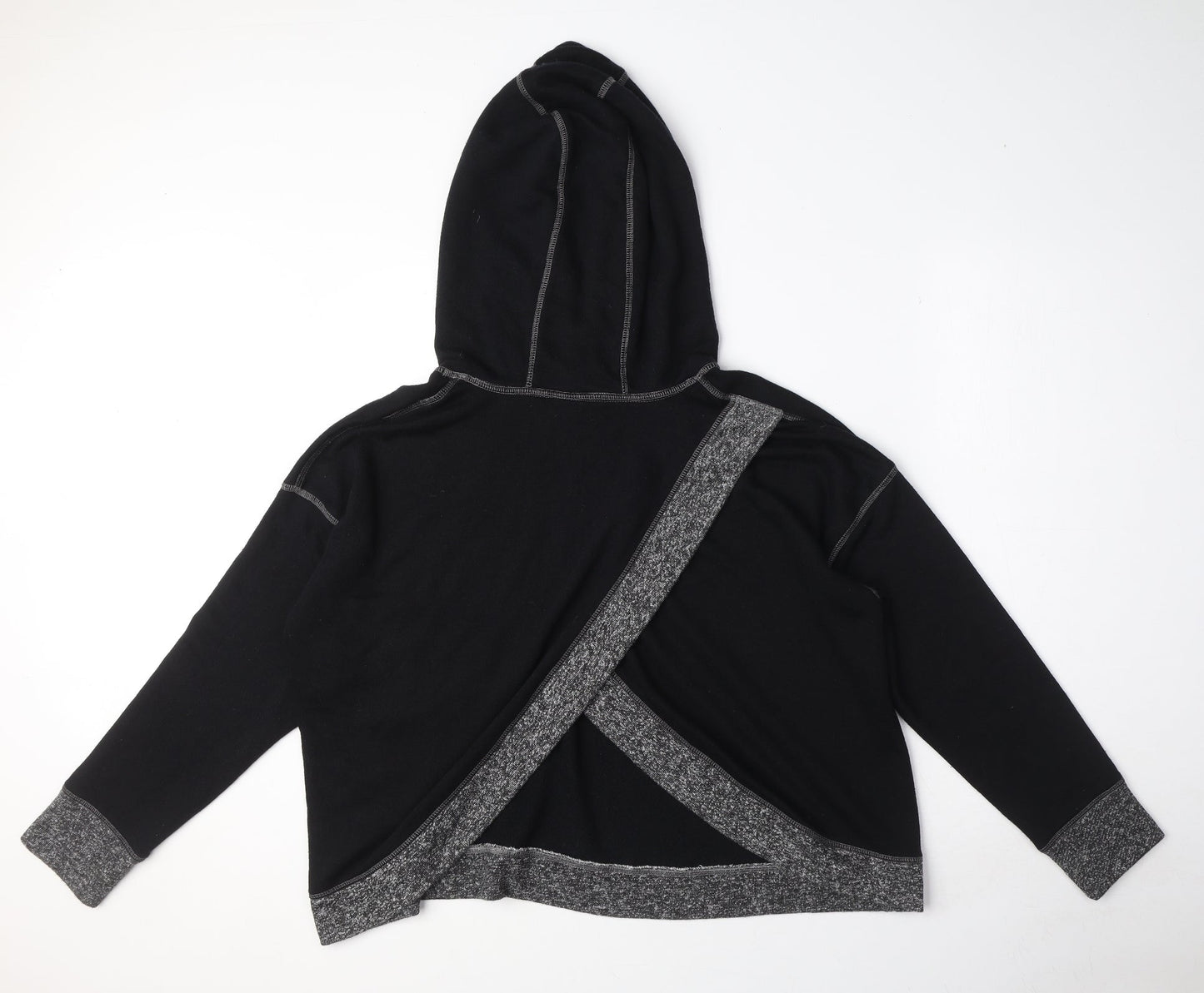 Souluxe Womens Black Polyester Pullover Hoodie Size L Pullover - Open Back