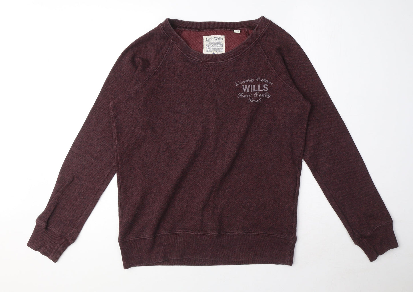 Jack Wills Womens Brown Cotton Pullover Sweatshirt Size 8 Pullover