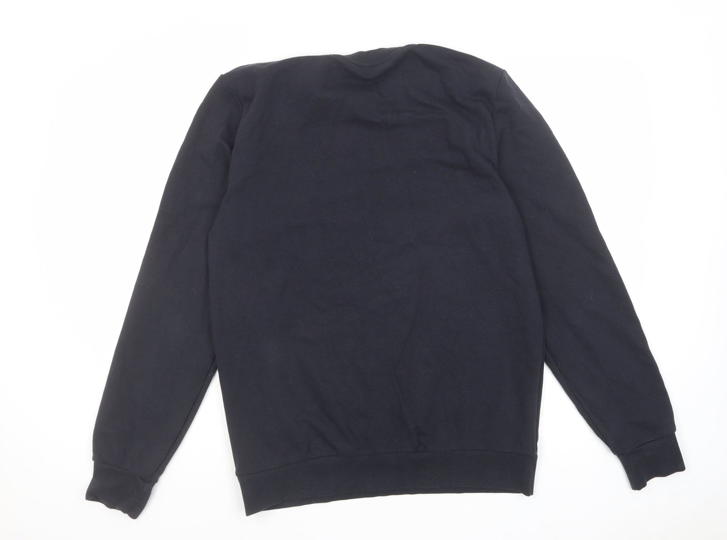 H&M Mens Black Cotton Pullover Sweatshirt Size M - Christmas, Reindeer, Panda
