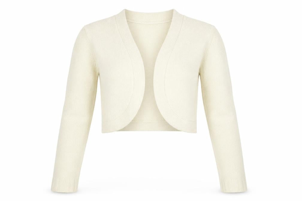 Dunnes Womens Ivory V-Neck Nylon Cardigan Jumper Size 10