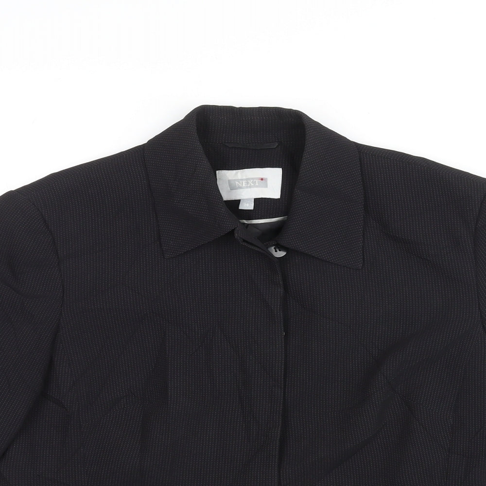 NEXT Womens Black Polyester Jacket Blazer Size 16