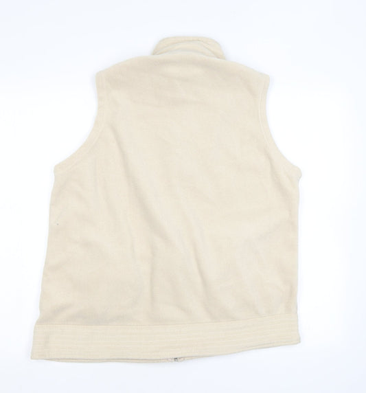 EWM Womens Beige Gilet Jacket Size L Zip