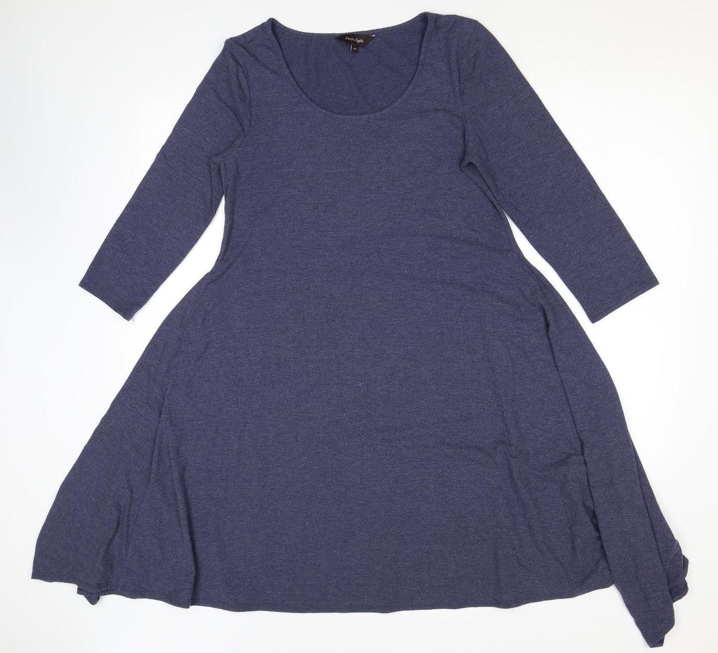 Phase Eight Womens Blue Viscose A-Line Size 10 Scoop Neck Pullover