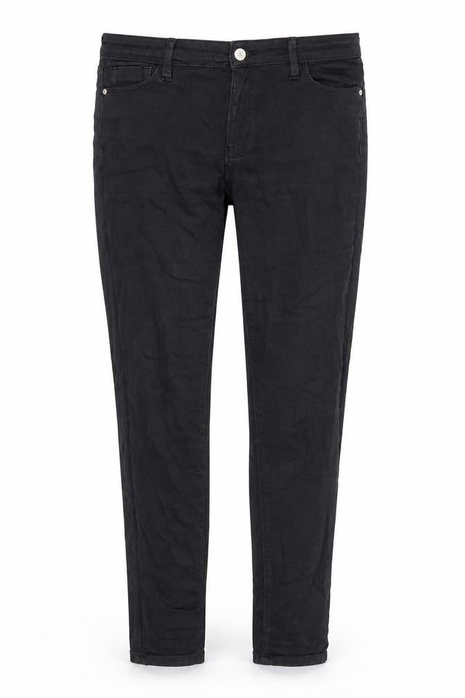Warehouse Womens Black Cotton Skinny Jeans Size 12 L27 in Regular Zip
