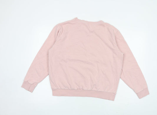 Marks and Spencer Womens Pink Cotton Pullover Sweatshirt Size M Pullover