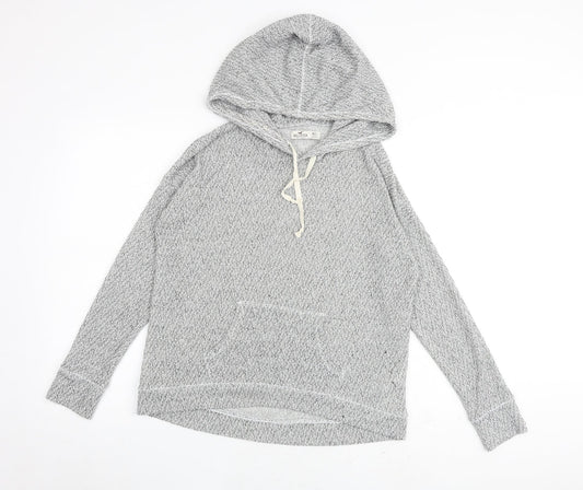 Hollister Mens Grey Polyester Pullover Hoodie Size M