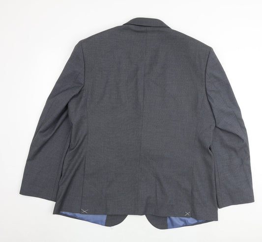 Marks and Spencer Mens Blue Polyester Jacket Suit Jacket Size 42 Regular
