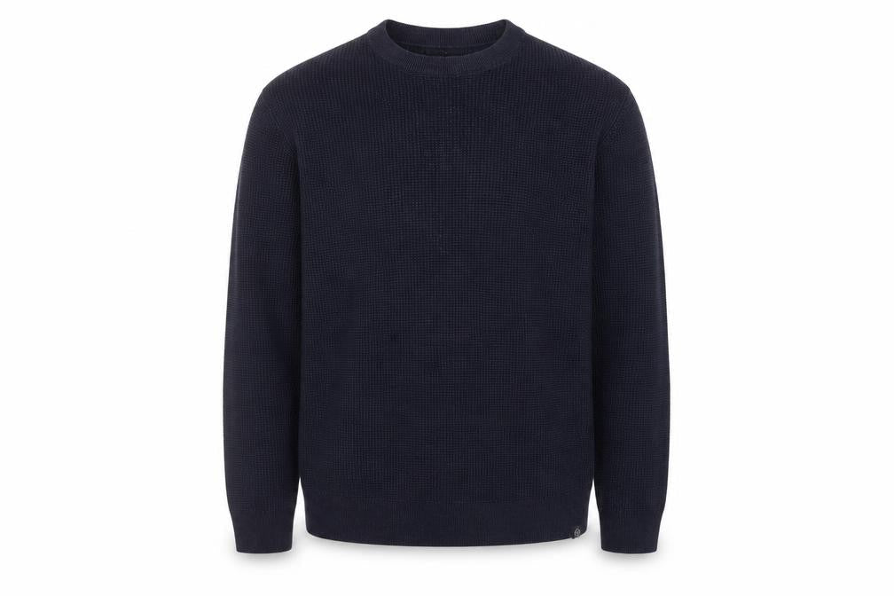 Marks and Spencer Mens Blue Crew Neck Polyester Pullover Jumper Size L Long Sleeve