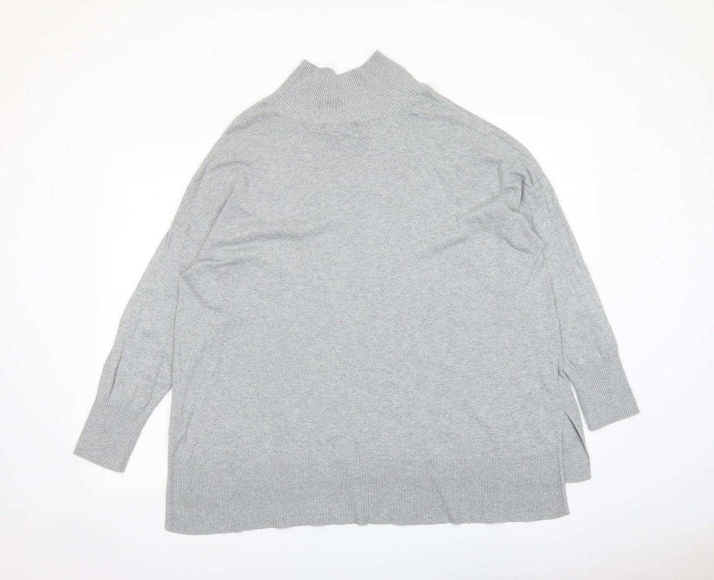 Design History Womens Grey High Neck Viscose Pullover Jumper Size 20