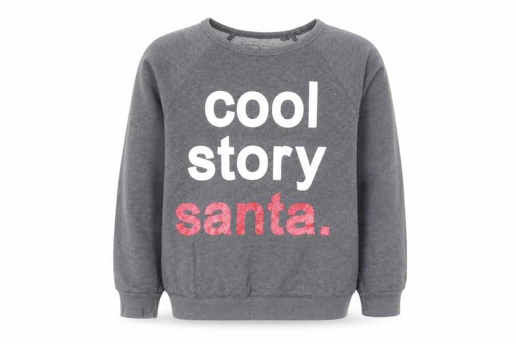 Next Boys Grey Cotton Pullover Sweatshirt Size 12 Years Pullover - Cool Story Santa