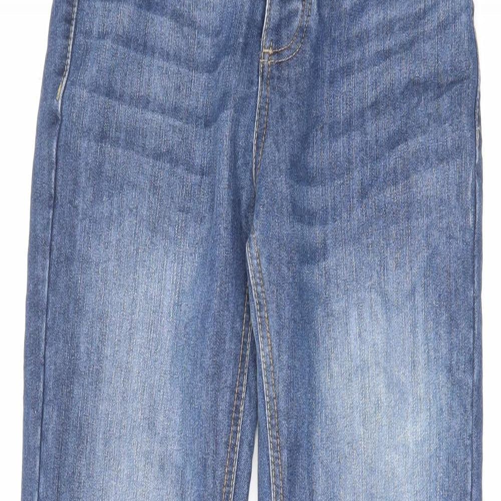 Denim & Co. Mens Blue Cotton Skinny Jeans Size 26 in L30 in Slim Button - Washed Denim Look