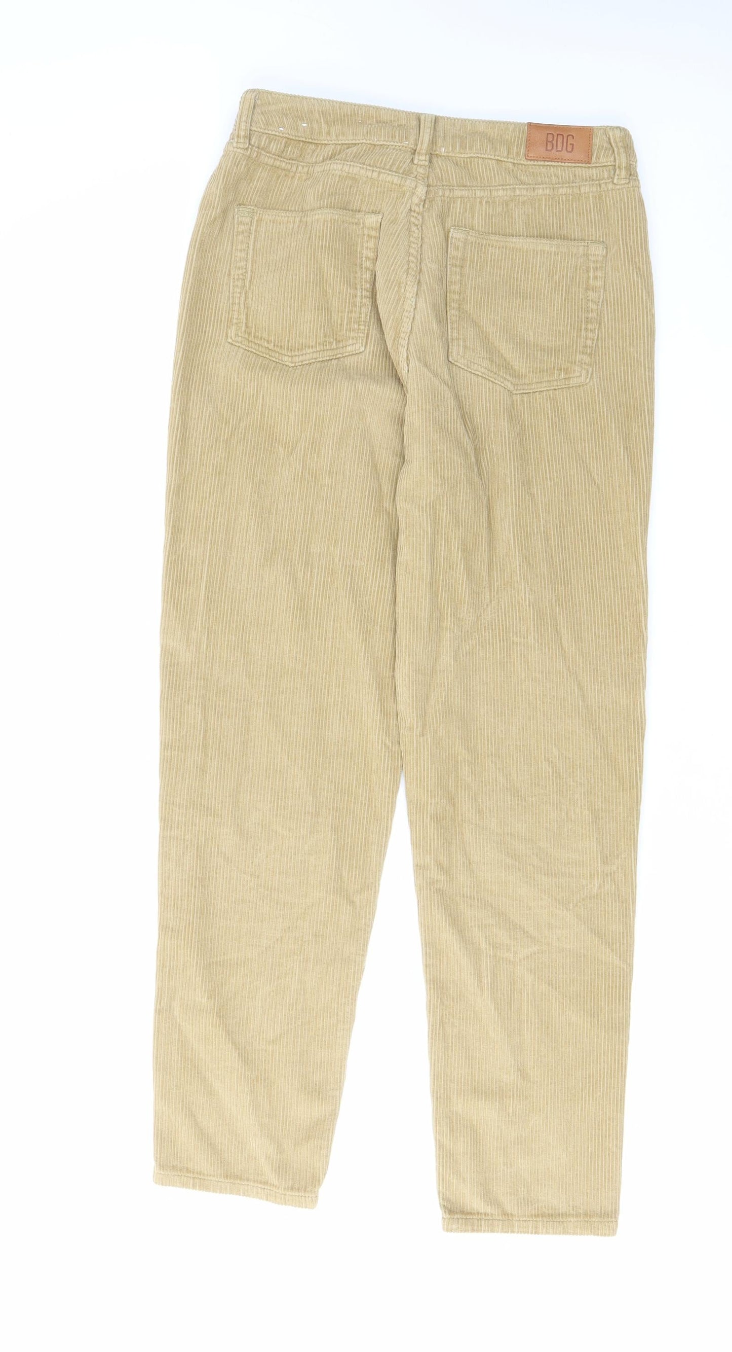 BDG Womens Brown Cotton Trousers Size 29 in L32 in Regular Zip