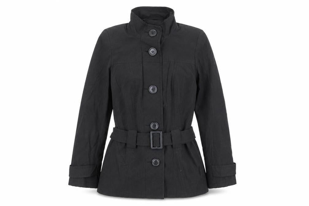 Dorothy Perkins Womens Black Jacket Size 8 Button - Belted