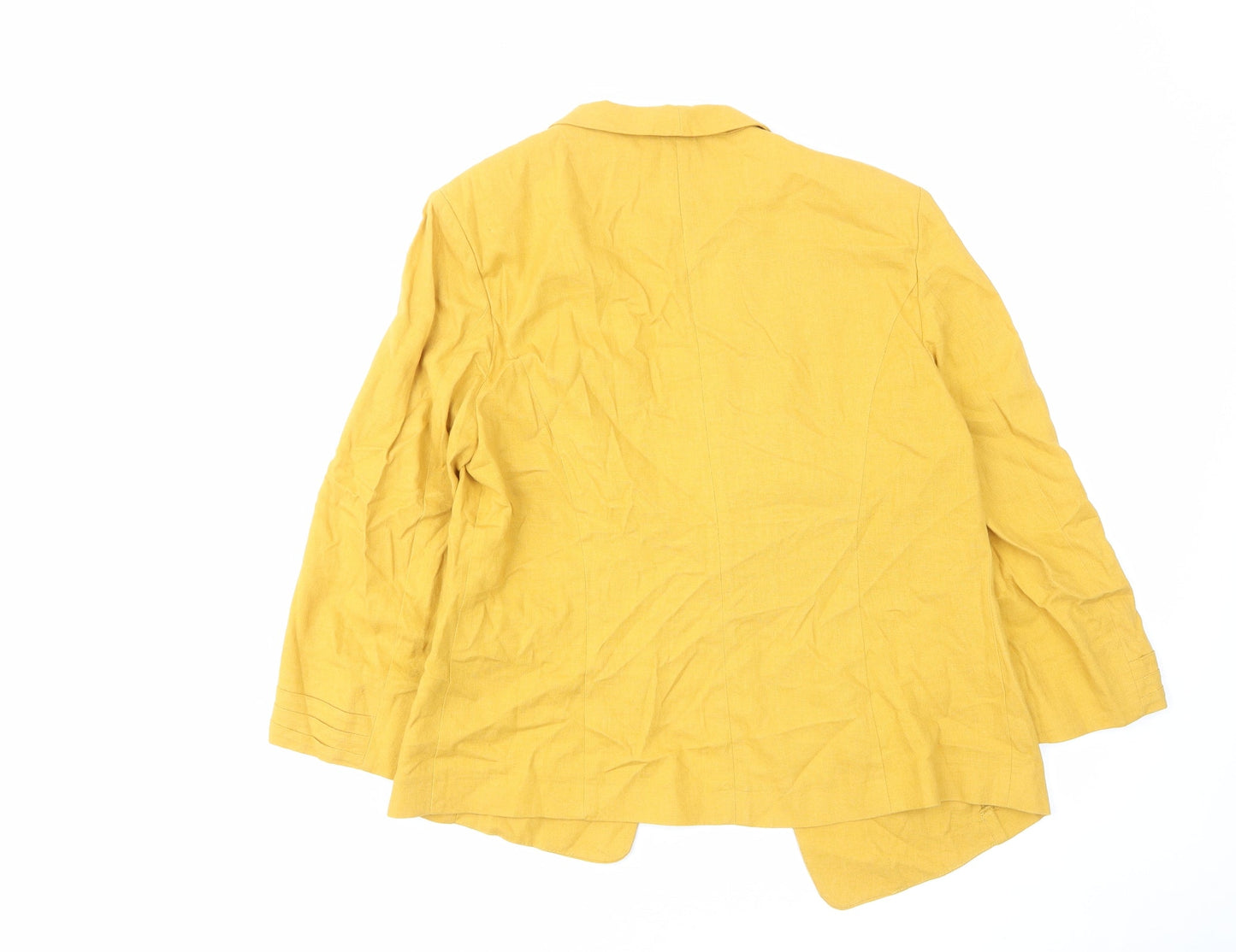 Marks and Spencer Womens Yellow Jacket Blazer Size 12 - Open