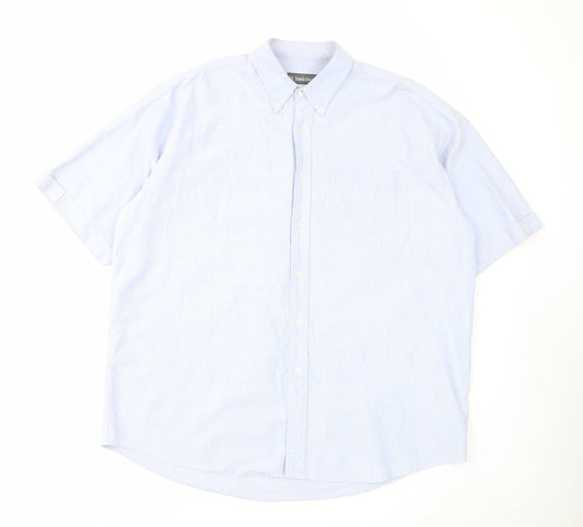 Hawkshead Mens Blue Cotton Button-Up Size L Collared Button