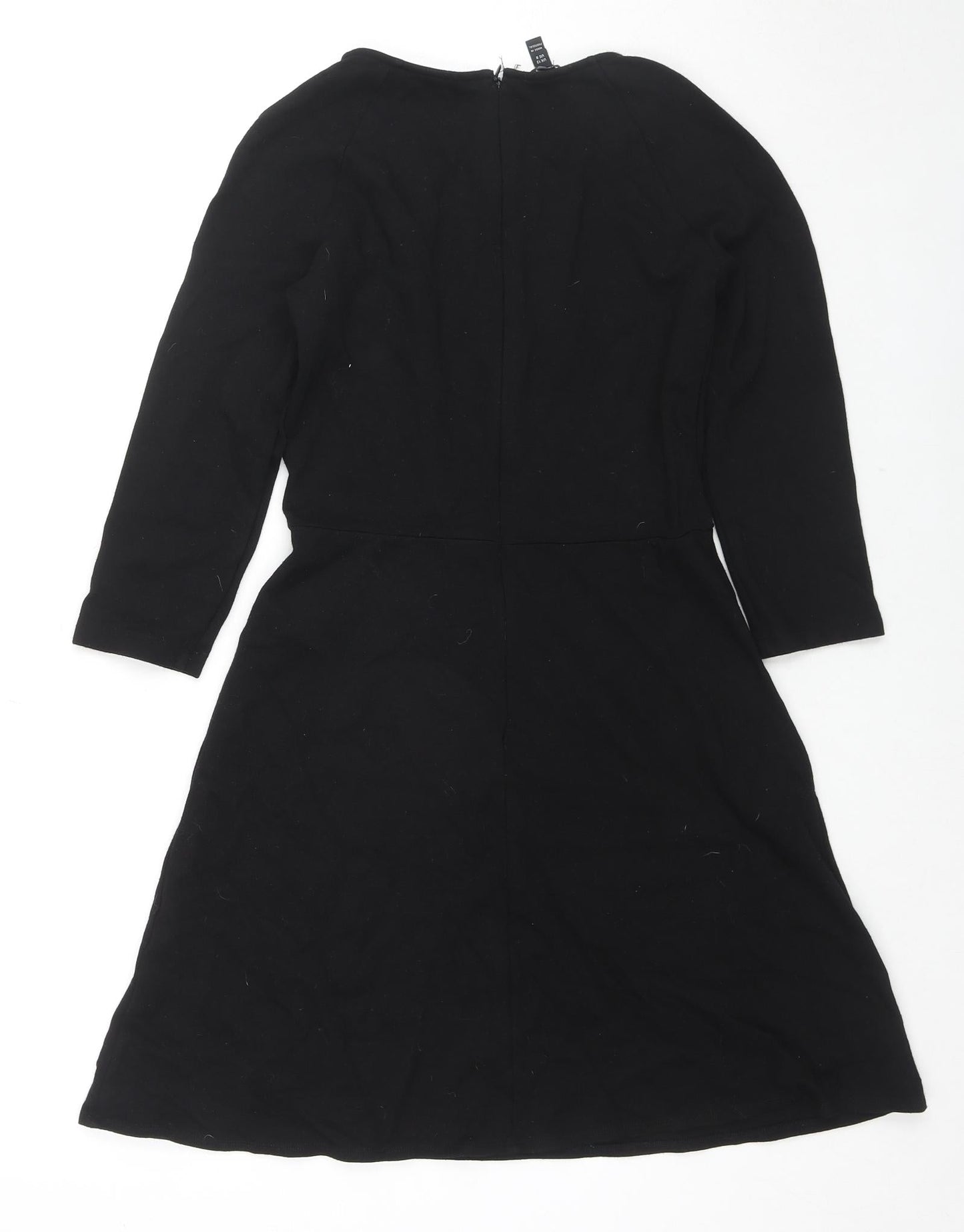 Baukjen Womens Black Viscose Shift Size 12 Round Neck Zip