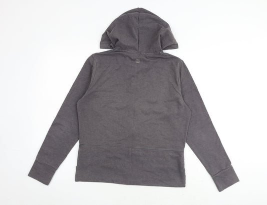 Marika Womens Grey Cotton Full Zip Hoodie Size L Zip