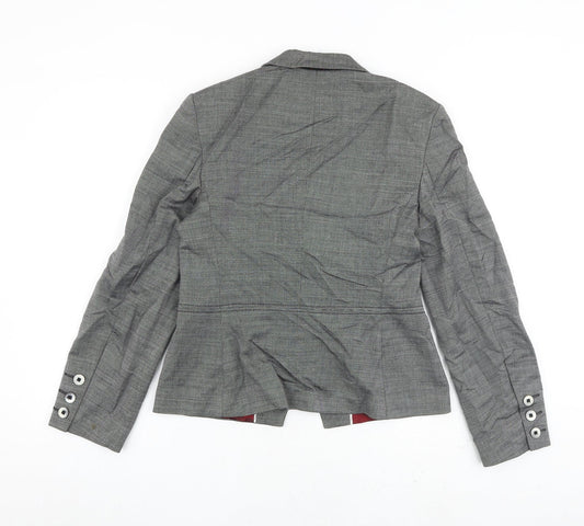 Autograph Womens Grey Jacket Blazer Size 10 Button