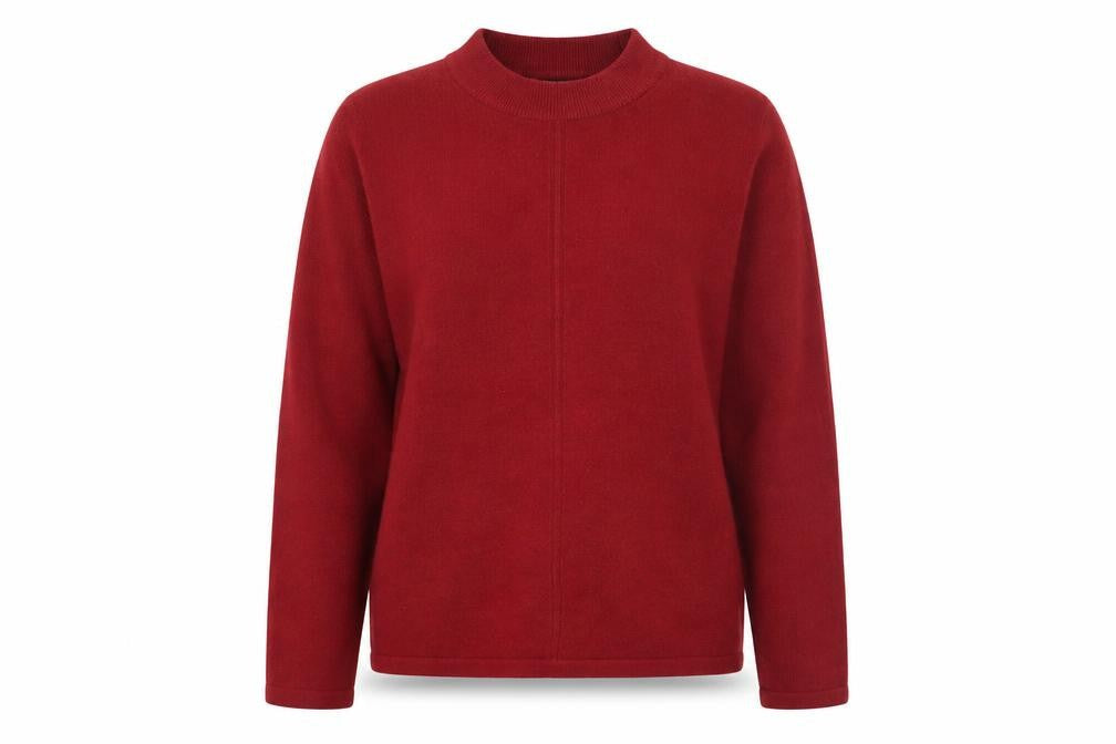 Marks and Spencer Womens Red Round Neck Acrylic Pullover Jumper Size 12