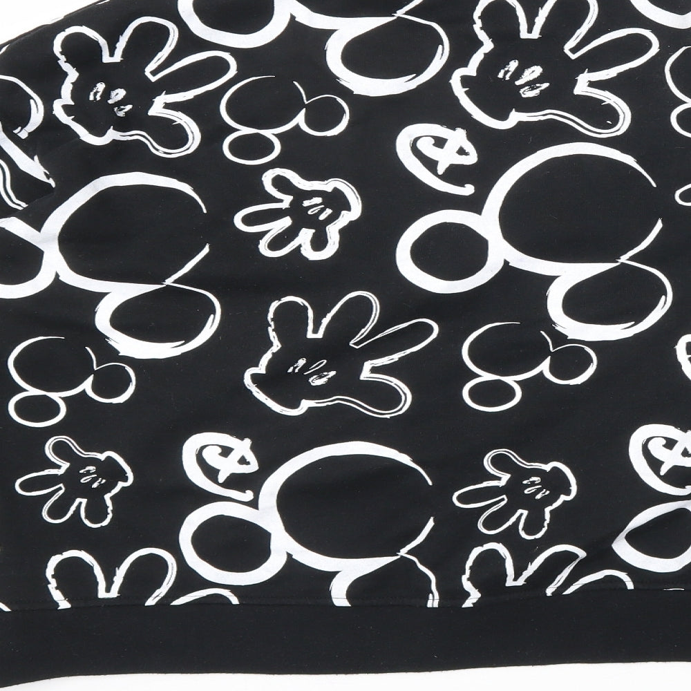 Disney Womens Black Geometric Polyester Pullover Sweatshirt Size S Pullover - Mickey Mouse