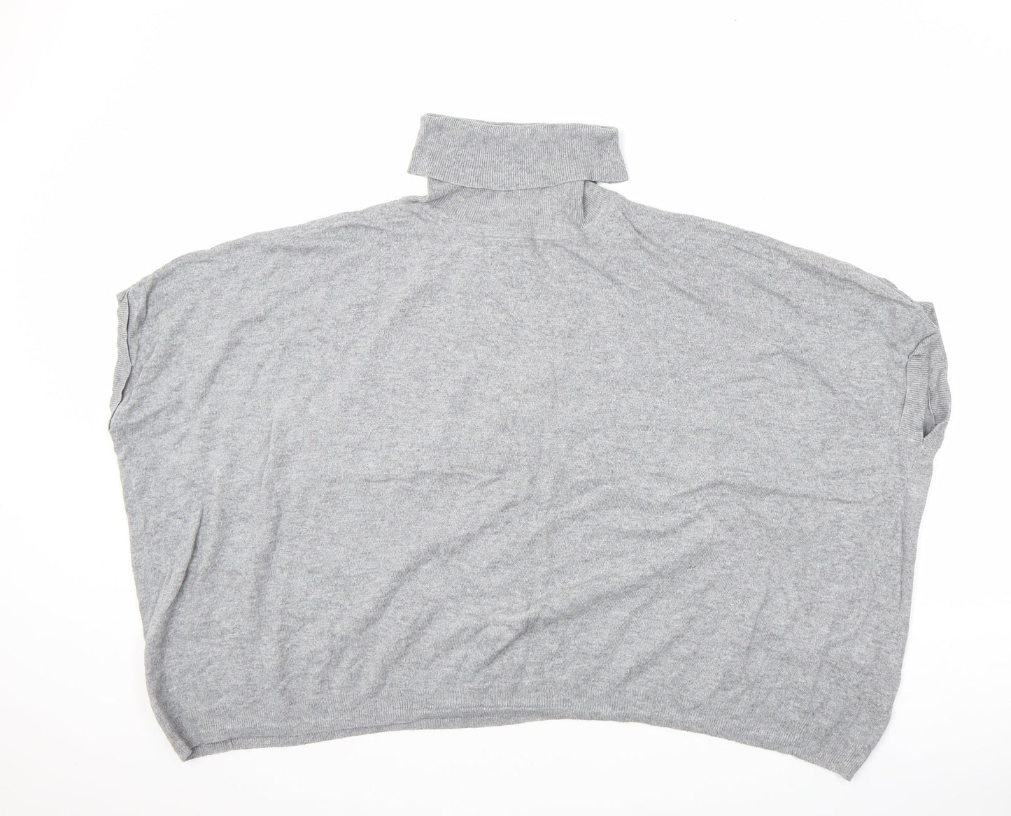NEXT Womens Grey Roll Neck Viscose Pullover Jumper Size M