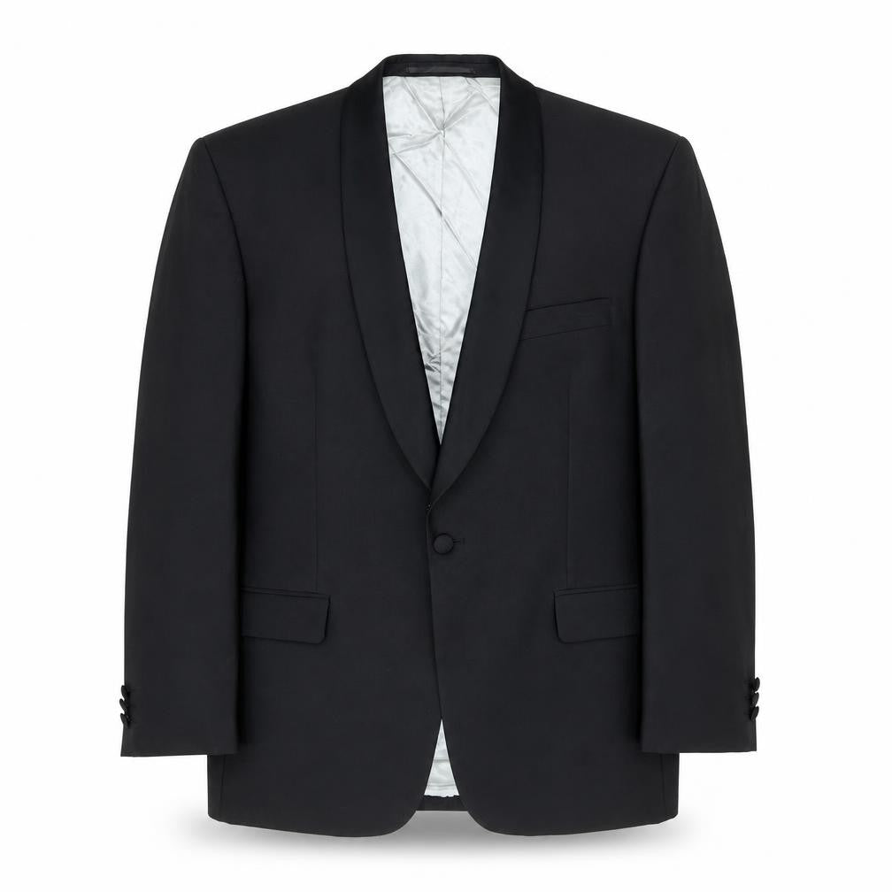 Angelo Moretti Mens Black Polyester Jacket Suit Jacket Size 42 Regular