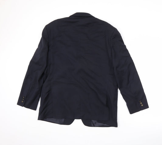 Marks and Spencer Mens Black Wool Jacket Suit Jacket Size 42 Regular