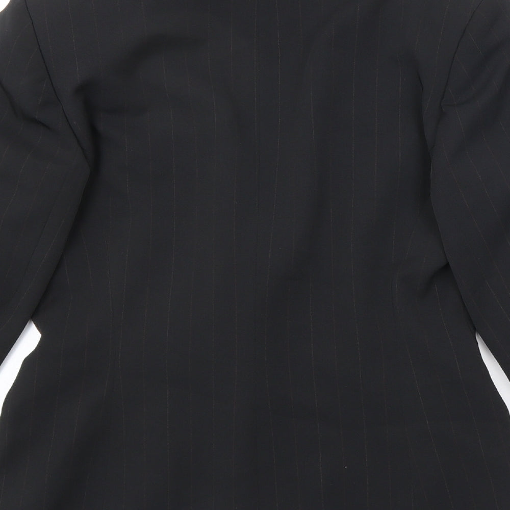 New Look Womens Black Striped Jacket Blazer Size 8 Button