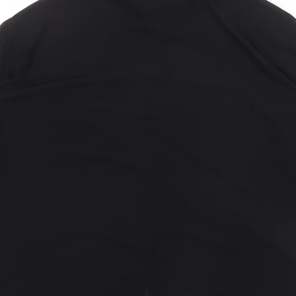 Glamorous Womens Black Polyester Basic Button-Up Size S Collared